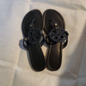 Authentic used  size 6  navy,, tory burch sandals